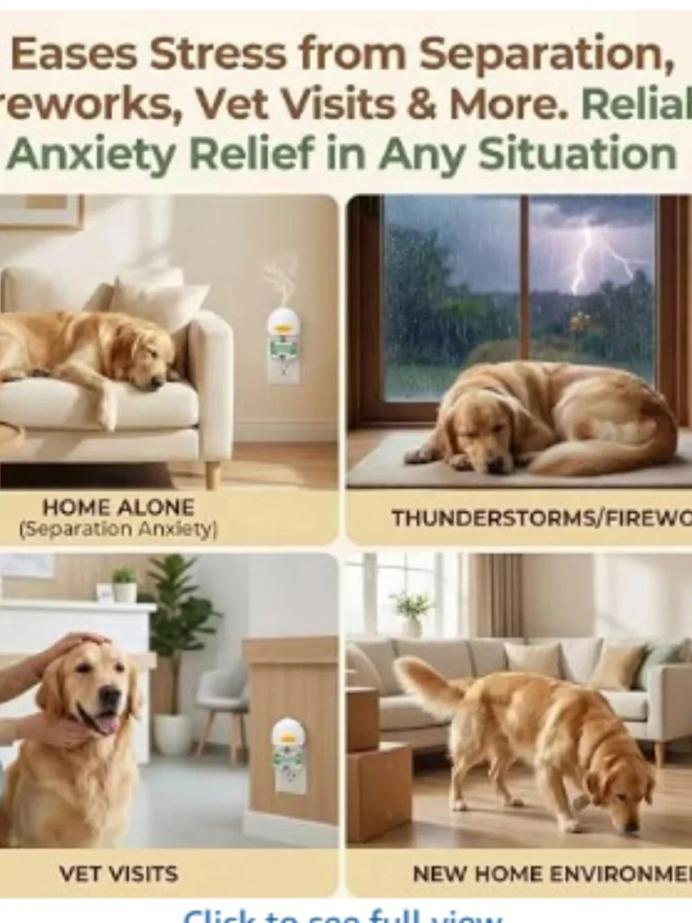 AuatumnNest 4 in 1 Dog Calming Pheromone Diffuser Kit (2 pks)